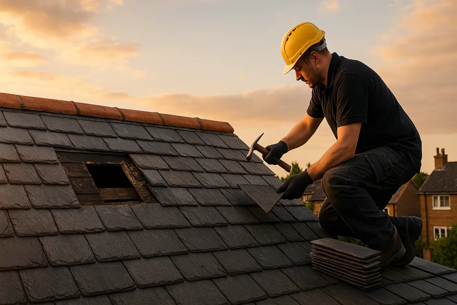M.W Beal and Son roof repair work