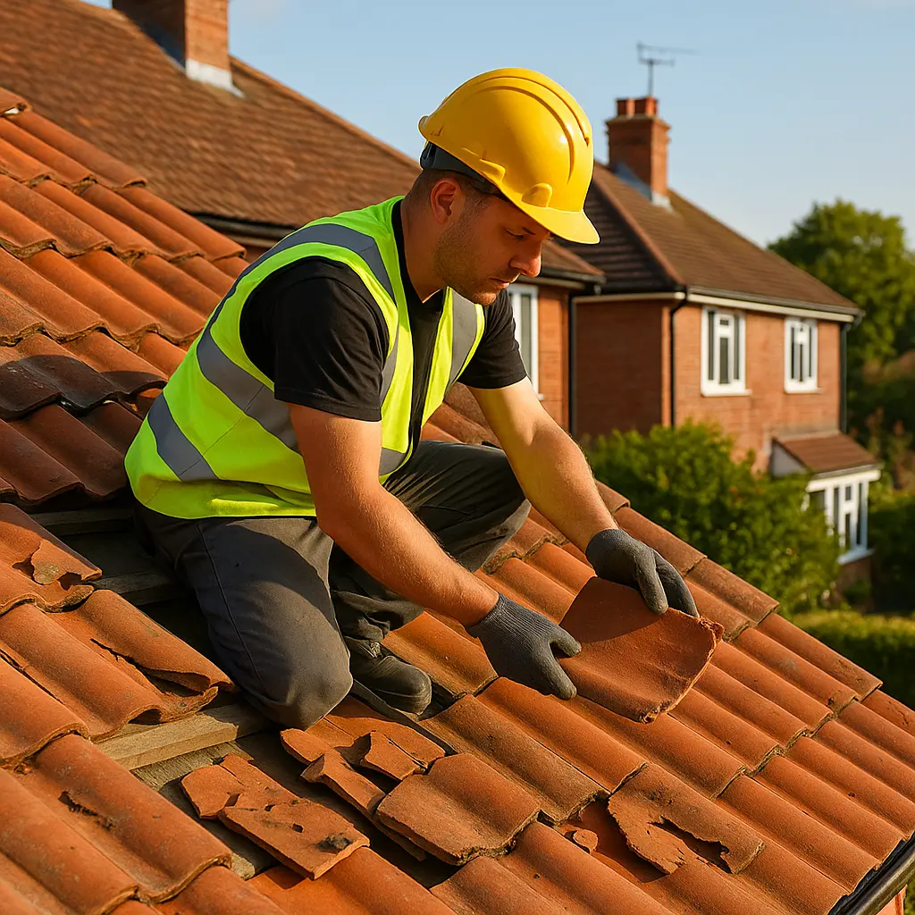 Leaking roof tile repair completed in Chelmsford, Essex