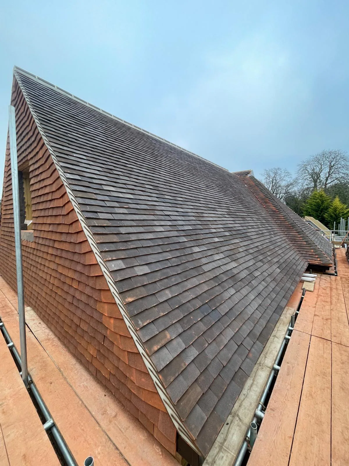 Traditional clay tile roof replacement by M.W. Beal & Son in Essex